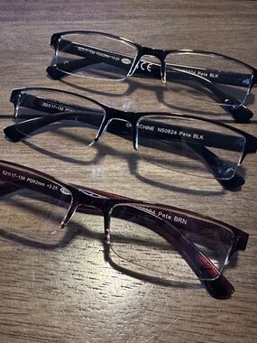 New Foster Grant Essentials +3.25 Reading Glasses Pack of 3 (Men's Sizing)